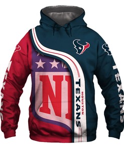 Houston Texans Pullover 3D Hoodie With Zip Up All Over Print For Nfl Fans