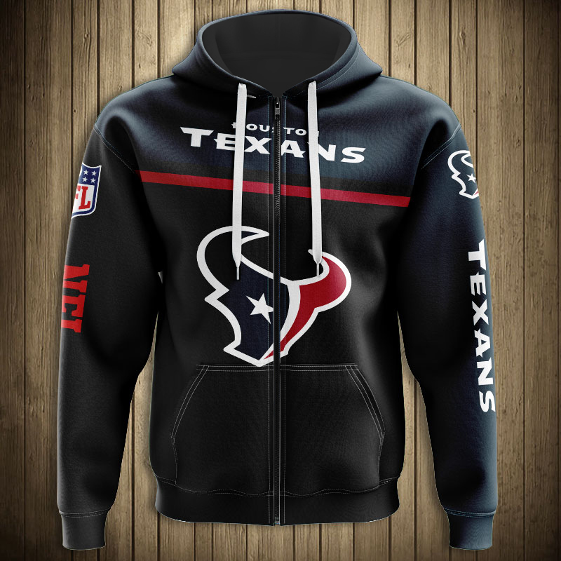Houston Texans Skull Hoodie With 3D All Over Print, Ideal Gift For Fans