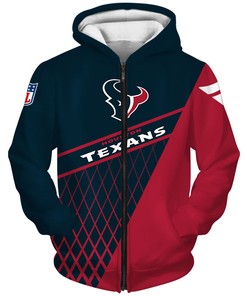 Houston Texans Zip Hoodie Gift For Fans All Over Print With Custom Printing