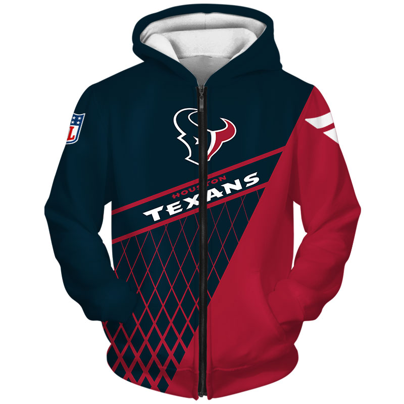 Houston Texans Zip Hoodie Gift For Fans All Over Print With Custom Printing