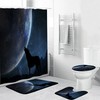 Howling Wolf Full Moon Waterproof Shower Curtain For A Nature Lover'S Bath
