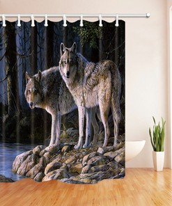 Howling Wolf Shower Curtain