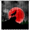 Howling Wolf Shower Curtain For A Fantasy And Wildlife Bathroom Decor