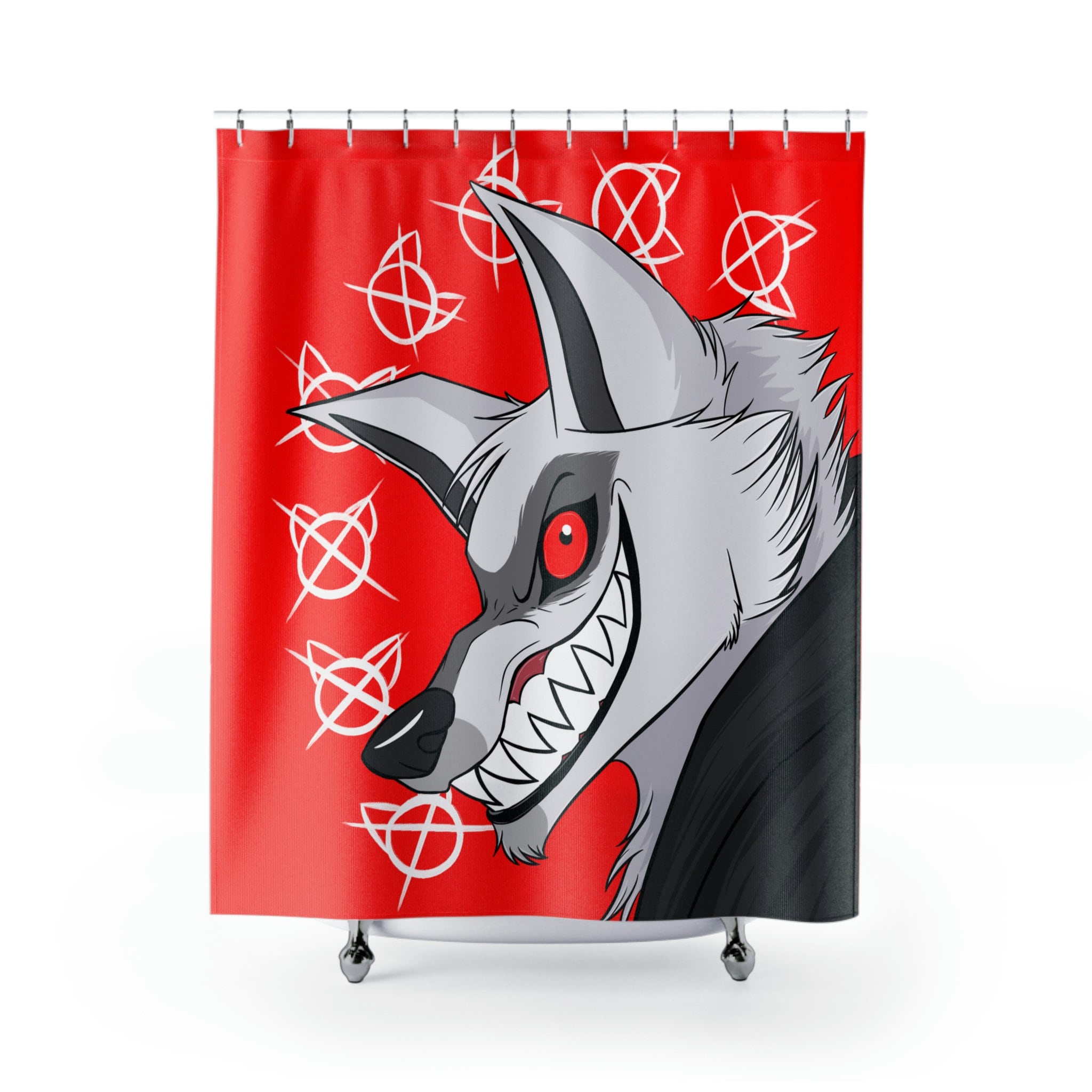 Howling Wolf Shower Curtain For Wilderness Bathroom Decor