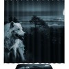 Howling Wolf Waterproof Animal Shower Curtain For Bathroom