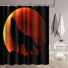 Howling Wolf Wild Animals Shower Curtain - Rustic Wilderness Bathroom Decor