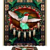 Hummingbird And Dreamcatcher Fabric Shower Curtain For Bohemian Bathrooms