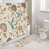 Hummingbird And Spring Flower Printed Shower Curtain