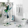 Hummingbird Bathroom Shower Curtain With Floral Design