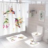 Hummingbird Colorful Flower Waterproof Shower Curtain For Bathroom Decor