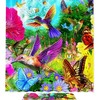 Hummingbird Floral Printed Waterproof Shower Curtain For Bathroom