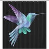 Hummingbird Funny Bath Curtain With Grommets For Bathroom Decor