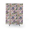 Hummingbird Garden Shower Curtain with Shabby Chic Floral Patterns for a Charming Bathroom