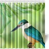 Hummingbird Green Shower Curtain, for Quick-Drying and Washable Tropical Bathroom 