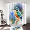 Hummingbird Painting Shower Curtain, Nature-Inspired Art For Colorful Bathroom Decor