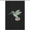 Hummingbird Print Polyester Shower Curtain Resistant To Water For Bathroom