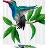 Hummingbird Print Shower Curtain For A Nature-Themed Bathroom