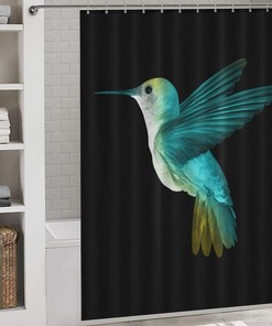 Hummingbird Printed Waterproof Shower Curtain For Bathroom Decor