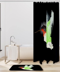 Hummingbird Shower Curtain, Unique Waterproof Bathroom Decor