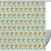 Hummingbird Shower Curtain With Floral Design For Bathroom