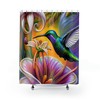 Hummingbird Vintage Design Shower Curtain For Bathroom