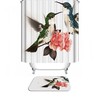 Hummingbird White Fabric Shower Curtain With Bird Design