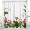 Hummingbird Wildflower Shower Curtain For Spring Bathroom Decor