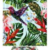 Hummingbird With Tropical Leaf Print Shower Curtain For Bathroom