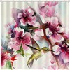 Hummingbird and Flower Shower Curtain: Fabric Bathroom Decor for Kids