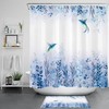 Hummingbird and Leaf Shower Curtain for a Natural and Delightful Bathroom Decor
