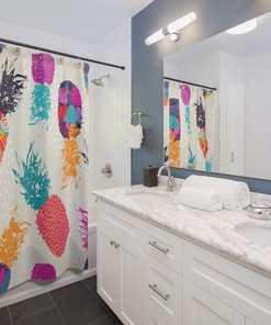 Humorous Pineapple Shower Curtain for Funny Gift Idea