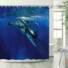 Humpback Whale Blue Underwater Marine Shower Curtain