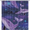 Humpback Whale Sea Creatures Fabric Shower Curtain For Bathroom Decor
