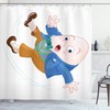 Humpty Dumpty Egg Falling Down Transformation Cartoon Shower Curtain