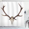 Hunting Trophy Antlers Shower Curtain For A Masculine Bathroom
