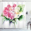Hydrangea Flower Bouquet Print Shower Curtain For Elegant Bathroom Decor