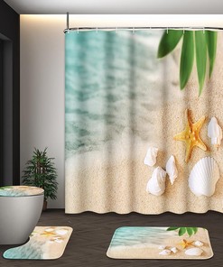 Hydrangea and Butterfly Floral Print Shower Curtain for Spring Showers