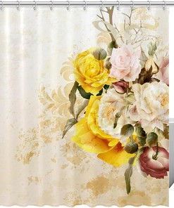 Hydrating Rose Face Wash Shower Curtain for Spa-Like Bathroom Decor