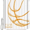 I Love Basketball Waterproof Fabric Shower Curtain For Bathroom