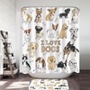 I Love Dogs Simple Shower Curtain for Bathroom Decor 