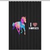 I Love Horses Printed Waterproof Shower Curtain for Bathroom Decor 