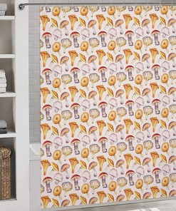 I Love Mushrooms Waterproof Shower Curtain for Bathroom Decor