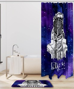 I Need More Space Bear Shower Curtain - Cute and Quirky Bathroom Decor