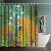 INVIN ART Bathroom Shower Curtain with Flower Garden by Gustav Klimt, Home Art Paintings Pictures for Bathroom Decor 