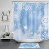 Ice Crystal Christmas Shower Curtain - Dream Snowflake Bathroom Decor