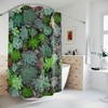 Idea Botanical Shower Curtain, AI Art Print, Modern Bathroom Decor, Stunning Succulent Pattern