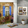 Idyllic Flower Garden Waterproof Shower CurtainFloral Bathroom Decor