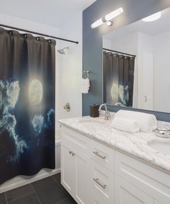 Illumination Full Moon Shower Curtain For A Tranquil Bath