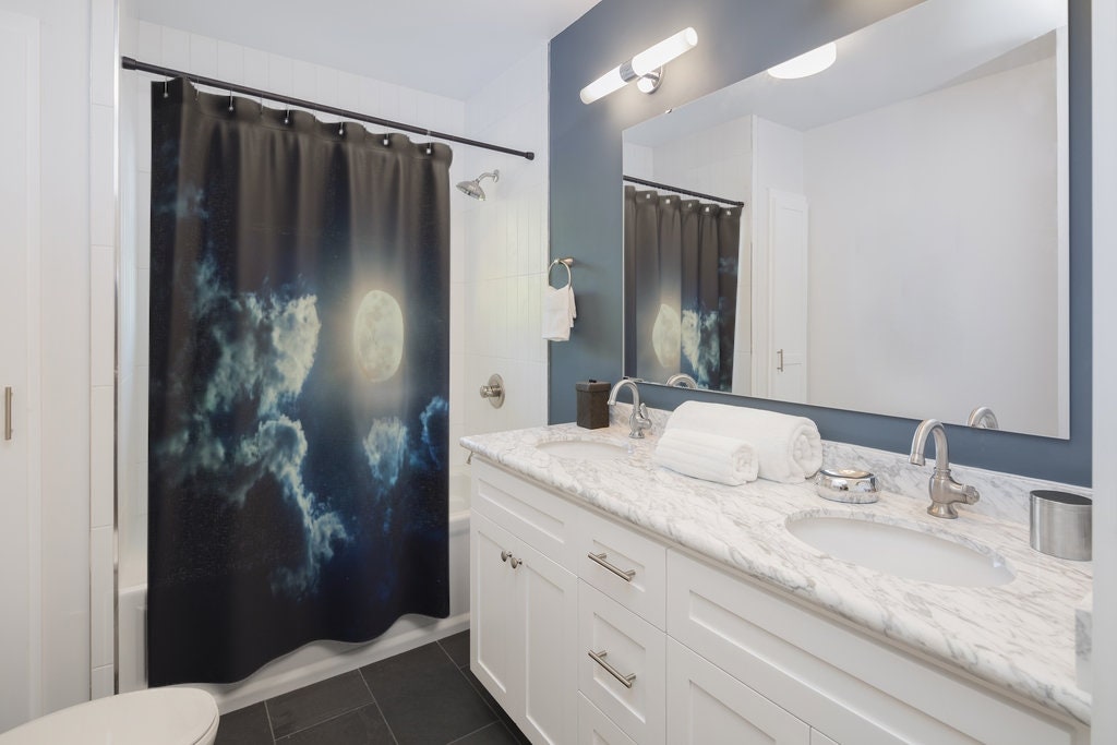 Illumination Full Moon Shower Curtain For A Tranquil Bath