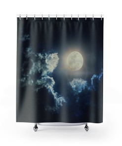 Illumination Full Moon Shower Curtain For A Tranquil Bath